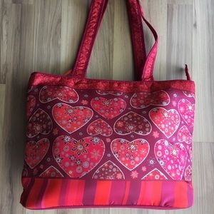 NWOT “Ruby Red” Lined Tote Bag